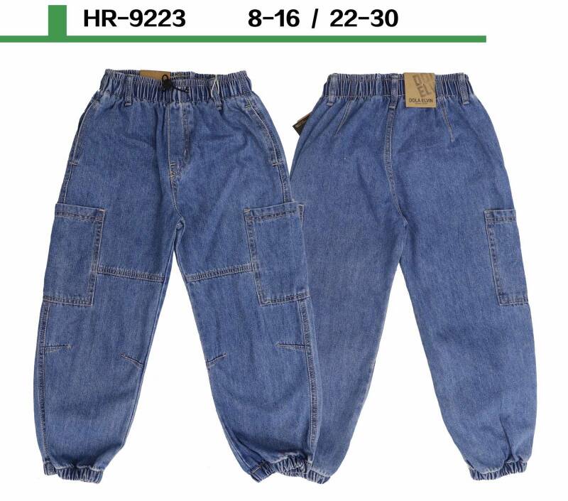 Spodnie chłopięca jeans Roz 8-16, 1 Kolor .Paczka 10 szt